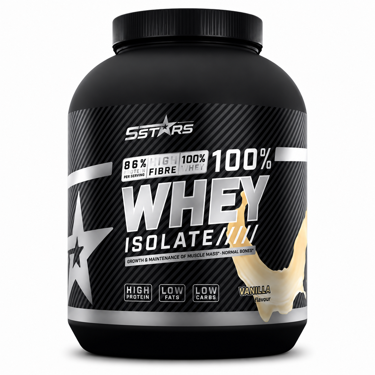 5 STARS Protein Whey Isolate, Vanila, 2kg